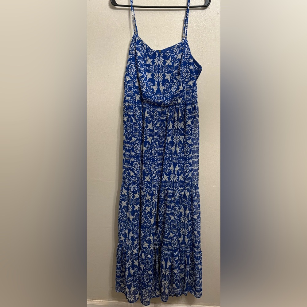 Xhilaration Blue and White Floral Dress